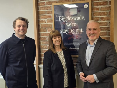 Richard fuller MP at Nationwide branch in Biggleswade