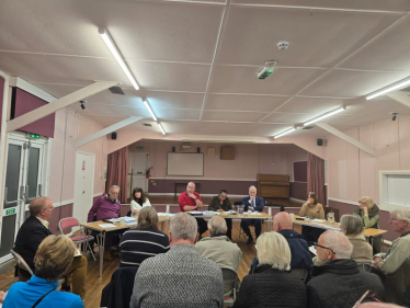 Richard Fuller at Milton Ernest Parish Council meeting in February 2025