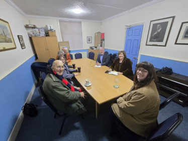 Richard with Member of Sandy Town Council