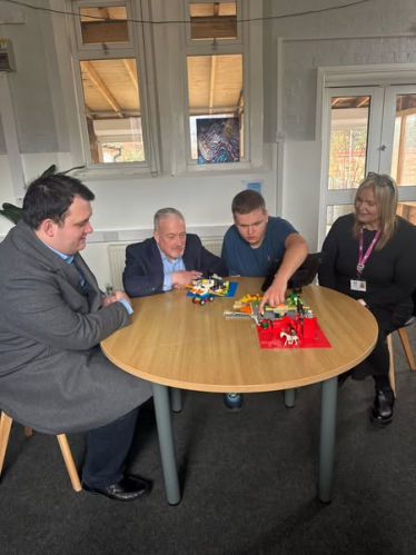 Richard Fuller MP at MacIntyre No Limits facility in Cotton End Bedfordshire