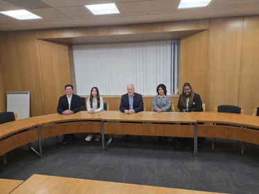 Richard Fuller MP with Bedford Borough Youth Council at Borough Hall