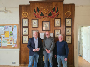 Richard Fuller MP with Andy and Les of Everton Parish Council
