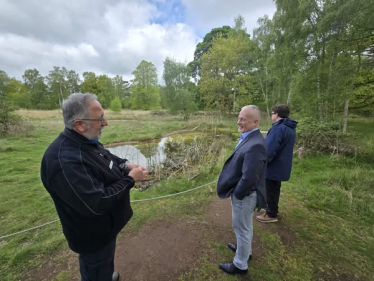 Richard Fuller MP at RSPB The Lodge Sandy