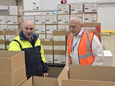 Richard Fuller MP at Sanofi's distribution centre at Movianto site