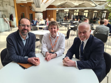 Richard Fuller MP with CPRE Chief Executive Roger Mortlock and public affairs manager, Ed Molyneux