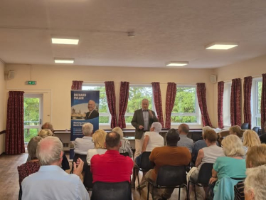 Richard Fuller MP addressing Kempston Rural town hall