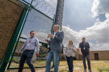 Richard Fuller at the 60th anniversary of Sandy Heath Transmitter