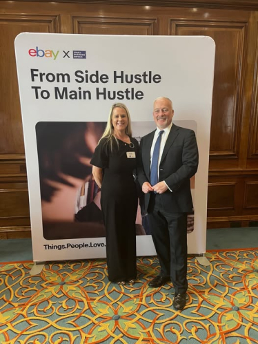 Richard Fuller MP with constituent Jennie Bayliss, founder of Letterbox Cocktails