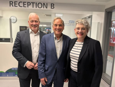 Richard at the opening of the new Bedford Community Diagnostic Centre