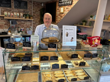 Richard Fuller MP at Brew & Bake in Biggleswade