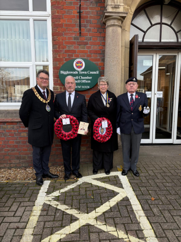 Richard at Remembrance Sunday in Biggleswade