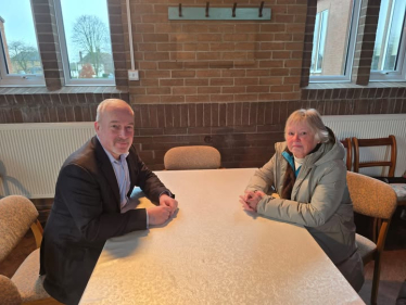 Richard Fuller MP with Cllr Verity Hawkins from Little Staughton Parish Council