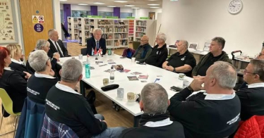 David Davis speaking to Biggleswade Veterans Club