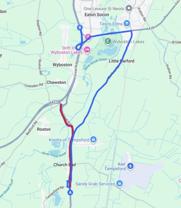 A1 Northbound diversion