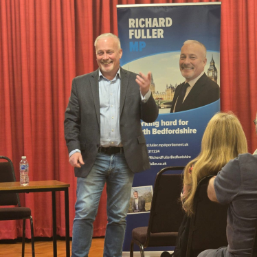 Richard Fuller MP at Colmworth Town Hall