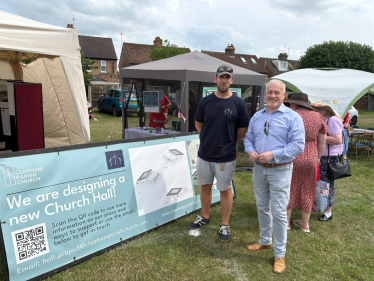 Richard Fuller MP with Steve Croft from the New Hall Project steering Committee