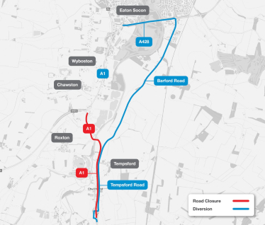 A1 diversion map