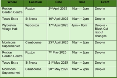 A428 Black Cat drop-in events