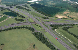 Computer generated image of new junction at Black Cat