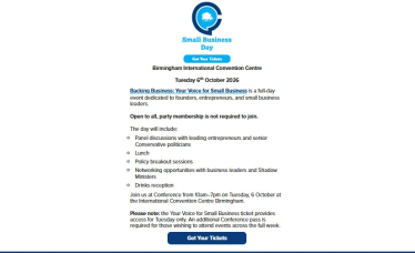 CPC26 Small Business Day flyer