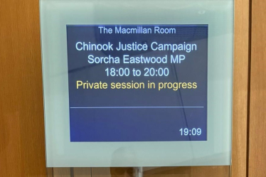 Image if Chinook Justice Campaign in Parliament