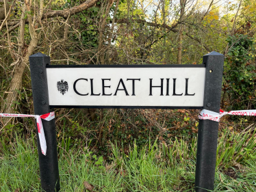 Cleat Hill road sign