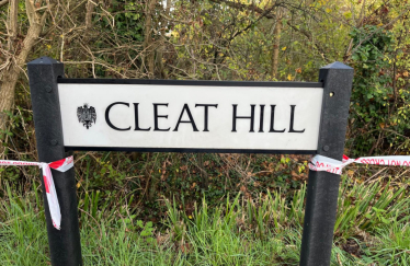 Cleat Hill road sign