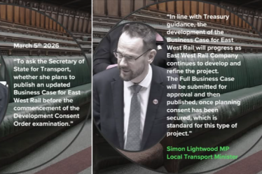 image of Richard's question and the minister's reply