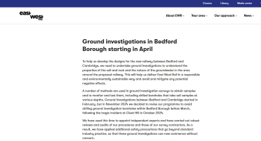 Image of EWR Ground investigations notice