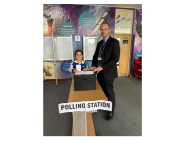 Emma Voting at Biggleswade Academy