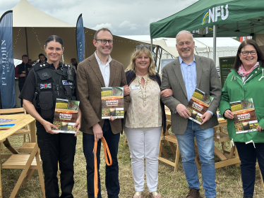 Richard on the NFU stand at the Bedfordshire Young Farmers Rally