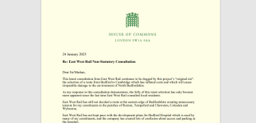 Image of Richard Fuller's submission to EWR consultation