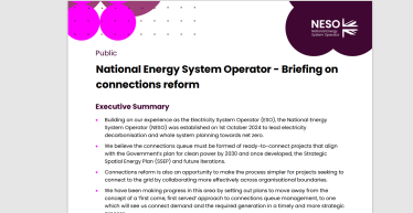 NESO connections reform briefing