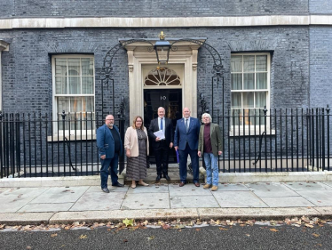 Richard with local councillors delivering a petition to No 10 which led to the Leasehold and Freehold Reform Act