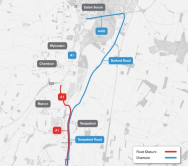 A1 diversion map